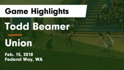 Todd Beamer  vs Union  Game Highlights - Feb. 15, 2018