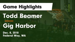 Todd Beamer  vs Gig Harbor  Game Highlights - Dec. 8, 2018