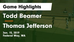 Todd Beamer  vs Thomas Jefferson  Game Highlights - Jan. 15, 2019