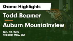 Todd Beamer  vs Auburn Mountainview  Game Highlights - Jan. 18, 2020