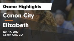 Canon City  vs Elizabeth  Game Highlights - Jan 17, 2017