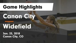 Canon City  vs Widefield  Game Highlights - Jan. 23, 2018
