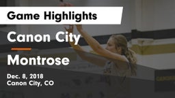 Canon City  vs Montrose  Game Highlights - Dec. 8, 2018