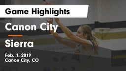 Canon City  vs Sierra  Game Highlights - Feb. 1, 2019