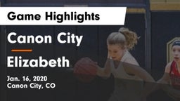 Canon City  vs Elizabeth  Game Highlights - Jan. 16, 2020