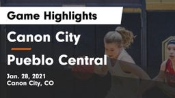 Canon City  vs Pueblo Central  Game Highlights - Jan. 28, 2021
