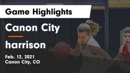 Canon City  vs harrison Game Highlights - Feb. 12, 2021