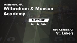 Matchup: Wilbraham & Monson vs. St. Luke's  2016