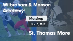 Matchup: Wilbraham & Monson vs. St. Thomas More 2016