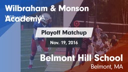 Matchup: Wilbraham & Monson vs. Belmont Hill School 2016