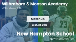 Matchup: Wilbraham & Monson vs. New Hampton School  2018