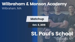 Matchup: Wilbraham & Monson vs. St. Paul's School 2018
