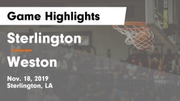 Sterlington  vs Weston Game Highlights - Nov. 18, 2019