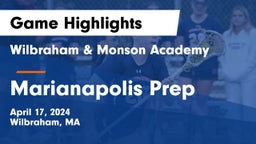 Wilbraham & Monson Academy  vs Marianapolis Prep Game Highlights - April 17, 2024