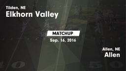 Matchup: Elkhorn Valley vs. Allen  2016