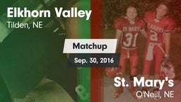 Matchup: Elkhorn Valley vs. St. Mary's  2016