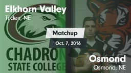 Matchup: Elkhorn Valley vs. Osmond  2016