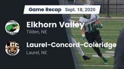 Recap: Elkhorn Valley  vs. Laurel-Concord-Coleridge  2020