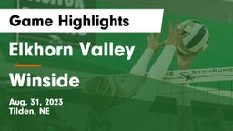 Elkhorn Valley  vs Winside  Game Highlights - Aug. 31, 2023