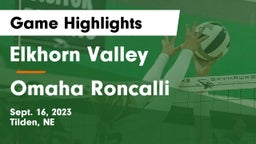 Elkhorn Valley  vs Omaha Roncalli Game Highlights - Sept. 16, 2023