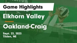 Elkhorn Valley  vs Oakland-Craig  Game Highlights - Sept. 23, 2023