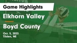 Elkhorn Valley  vs Boyd County Game Highlights - Oct. 5, 2023