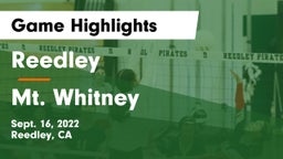 Reedley  vs Mt. Whitney Game Highlights - Sept. 16, 2022