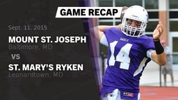 Recap: Mount St. Joseph  vs. St. Mary's Ryken  2015