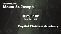 Matchup: Mount St. Joseph vs. Capital Christian Academy 2016