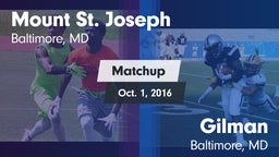 Matchup: Mount St. Joseph vs. Gilman  2016