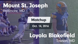 Matchup: Mount St. Joseph vs. Loyola Blakefield  2016