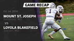 Recap: Mount St. Joseph  vs. Loyola Blakefield  2016