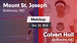 Matchup: Mount St. Joseph vs. Calvert Hall  2016