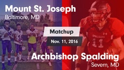 Matchup: Mount St. Joseph vs. Archbishop Spalding  2016