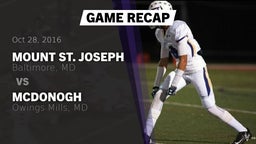 Recap: Mount St. Joseph  vs. McDonogh  2016