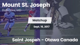 Matchup: Mount St. Joseph vs. Saint Jospeh - Otawa Canada 2017