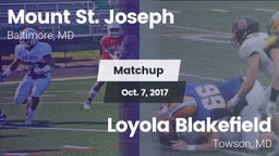 Matchup: Mount St. Joseph vs. Loyola Blakefield  2017