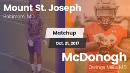 Matchup: Mount St. Joseph vs. McDonogh  2017