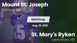 Matchup: Mount St. Joseph vs. St. Mary's Ryken  2018