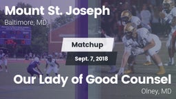 Matchup: Mount St. Joseph vs. Our Lady of Good Counsel  2018