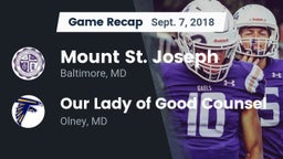 Recap: Mount St. Joseph  vs. Our Lady of Good Counsel  2018