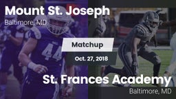 Matchup: Mount St. Joseph vs. St. Frances Academy  2018