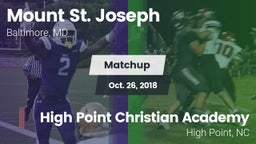 Matchup: Mount St. Joseph vs. High Point Christian Academy  2018