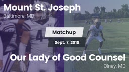 Matchup: Mount St. Joseph vs. Our Lady of Good Counsel  2019