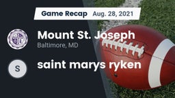 Recap: Mount St. Joseph  vs. saint marys ryken 2021