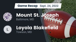 Recap: Mount St. Joseph  vs. Loyola Blakefield  2022