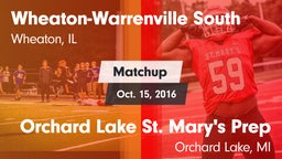 Matchup: Wheaton-Warrenville vs. Orchard Lake St. Mary's Prep 2016