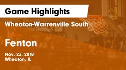 Wheaton-Warrenville South  vs Fenton  Game Highlights - Nov. 23, 2018