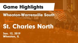 Wheaton-Warrenville South  vs St. Charles North  Game Highlights - Jan. 12, 2019
