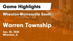 Wheaton-Warrenville South  vs Warren Township  Game Highlights - Jan. 20, 2020